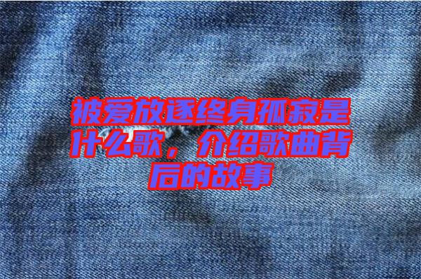 被愛放逐終身孤寂是什么歌，介紹歌曲背后的故事