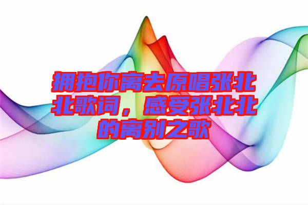 擁抱你離去原唱張北北歌詞，感受張北北的離別之歌