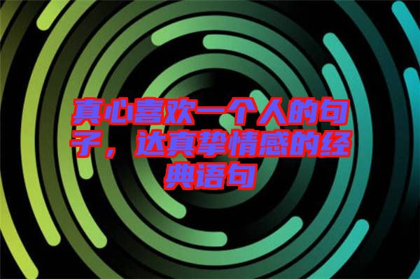真心喜歡一個(gè)人的句子，達(dá)真摯情感的經(jīng)典語(yǔ)句