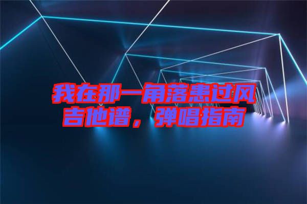我在那一角落患過風(fēng)吉他譜，彈唱指南