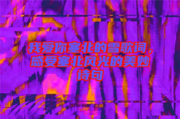 我愛你塞北的雪歌詞，感受塞北風光的美妙詩句