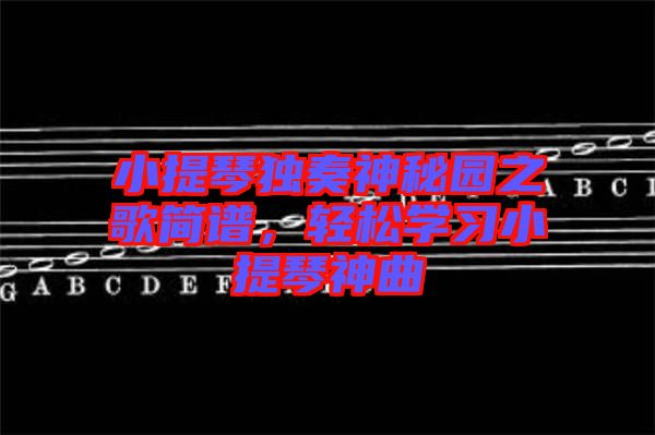 小提琴獨(dú)奏神秘園之歌簡譜，輕松學(xué)習(xí)小提琴神曲