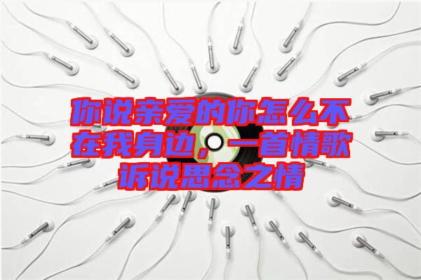你說親愛的你怎么不在我身邊，一首情歌訴說思念之情