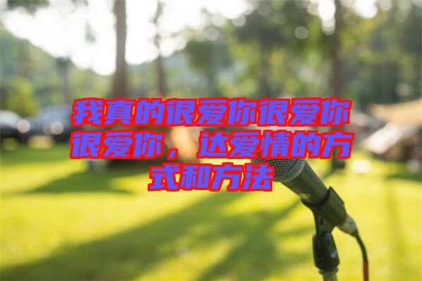 我真的很愛你很愛你很愛你，達愛情的方式和方法