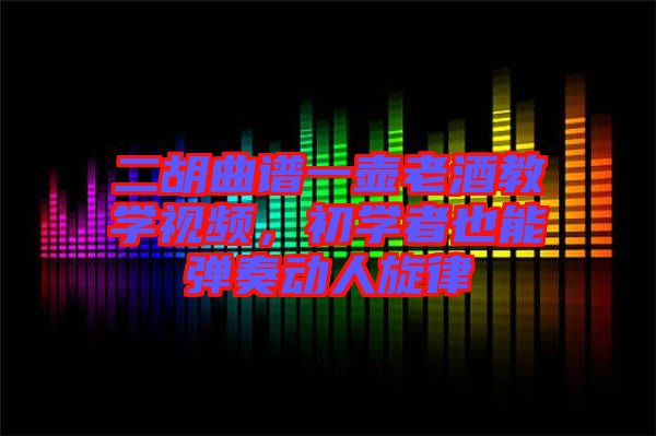 二胡曲譜一壺老酒教學(xué)視頻，初學(xué)者也能彈奏動人旋律