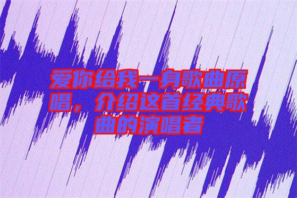 愛你給我一身歌曲原唱，介紹這首經(jīng)典歌曲的演唱者