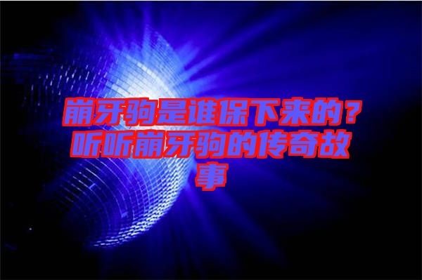 崩牙駒是誰保下來的？聽聽崩牙駒的傳奇故事