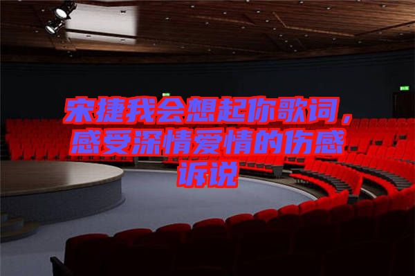 宋捷我會(huì)想起你歌詞，感受深情愛情的傷感訴說