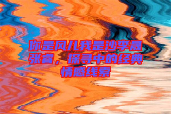 你是風(fēng)兒我是沙李晟張睿，探尋中的經(jīng)典情感線索