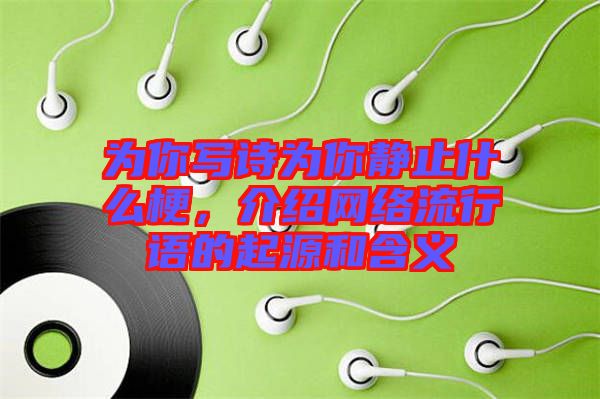為你寫詩為你靜止什么梗，介紹網(wǎng)絡(luò)流行語的起源和含義