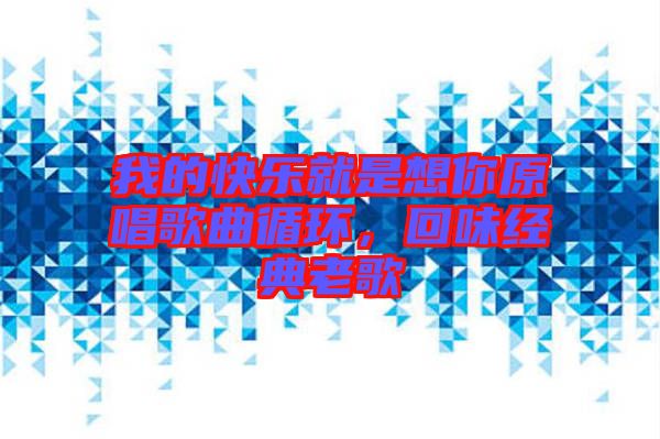 我的快樂(lè)就是想你原唱歌曲循環(huán)，回味經(jīng)典老歌