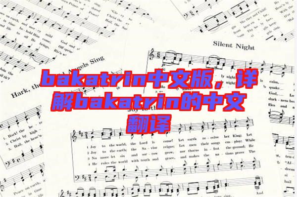 bakatrin中文版，詳解bakatrin的中文翻譯