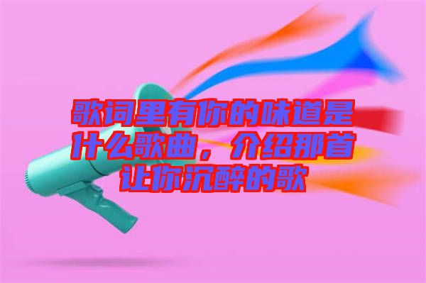 歌詞里有你的味道是什么歌曲，介紹那首讓你沉醉的歌