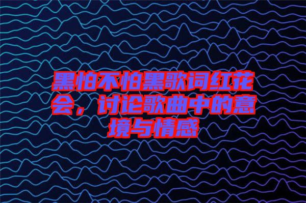 黑怕不怕黑歌詞紅花會，討論歌曲中的意境與情感