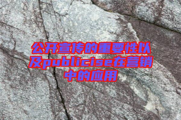 公開(kāi)宣傳的重要性以及publicise在營(yíng)銷中的應(yīng)用