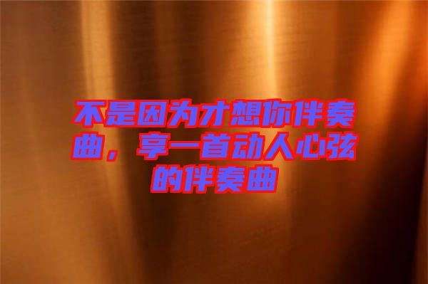 不是因?yàn)椴畔肽惆樽嗲?，享一首動人心弦的伴奏? width=