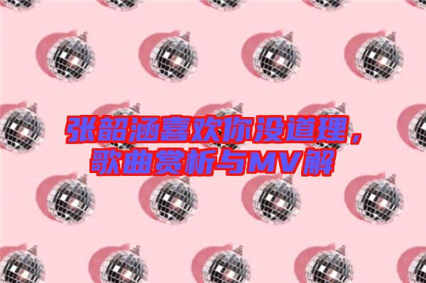張韶涵喜歡你沒道理，歌曲賞析與MV解