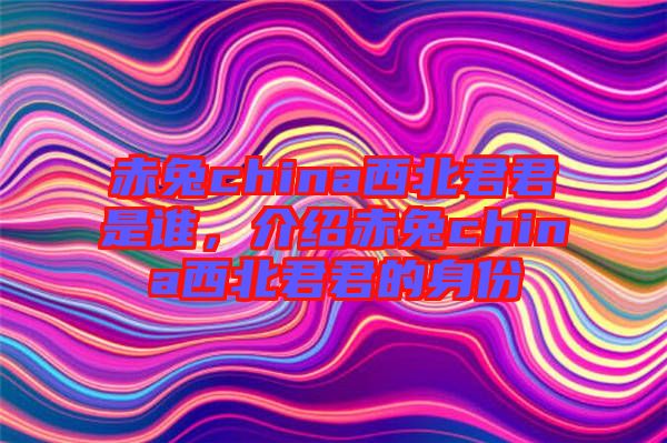赤兔china西北君君是誰，介紹赤兔china西北君君的身份