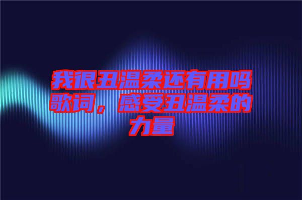 我很丑溫柔還有用嗎歌詞，感受丑溫柔的力量