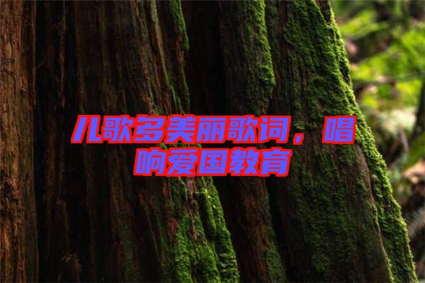 兒歌多美麗歌詞，唱響愛國(guó)教育