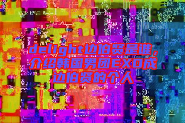 delight邊伯賢是誰，介紹韓國男團EXO成邊伯賢的個人