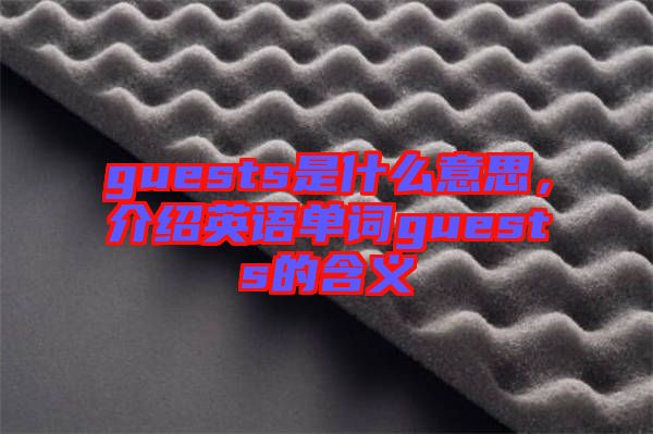 guests是什么意思，介紹英語單詞guests的含義