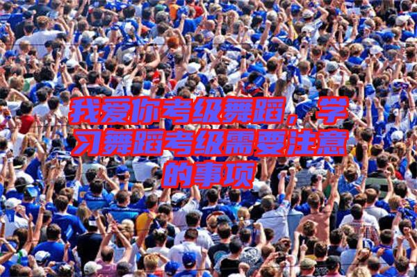 我愛你考級舞蹈，學(xué)習(xí)舞蹈考級需要注意的事項