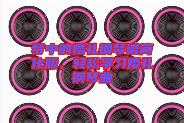 夢中的婚禮鋼琴譜簡化版，輕松學習婚禮鋼琴曲