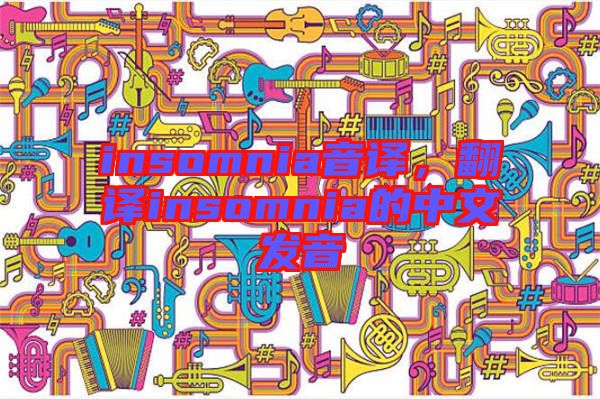 insomnia音譯，翻譯insomnia的中文發(fā)音