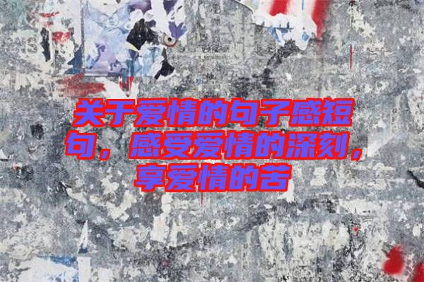 關于愛情的句子感短句，感受愛情的深刻，享愛情的苦