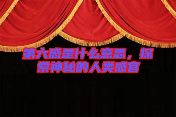 第六感是什么意思，探索神秘的人類感官