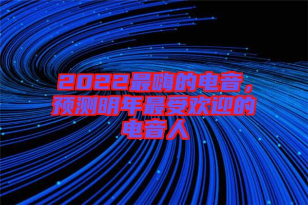 2022最嗨的電音，預(yù)測明年最受歡迎的電音人