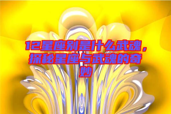 12星座別是什么武魂，探秘星座與武魂的奇妙