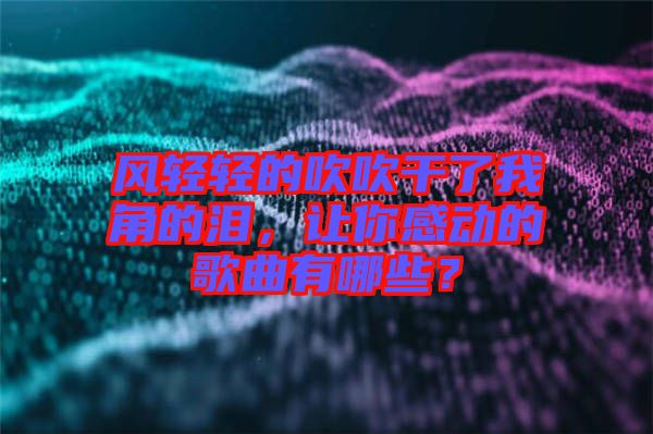 風(fēng)輕輕的吹吹干了我角的淚，讓你感動的歌曲有哪些？