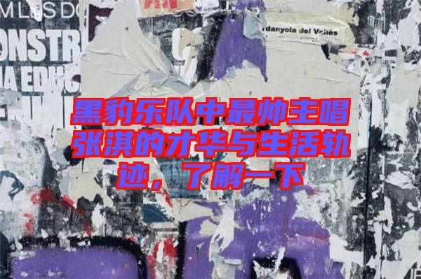 黑豹樂隊(duì)中最帥主唱張淇的才華與生活軌跡，了解一下