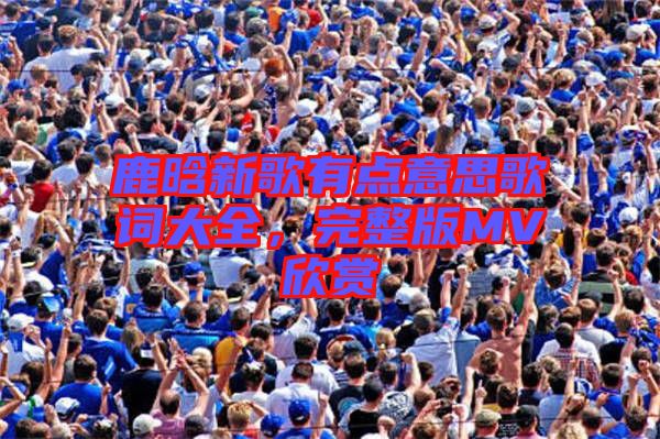 鹿晗新歌有點意思歌詞大全，完整版MV欣賞
