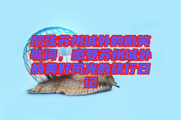 后弦蘇州城外的微笑歌詞，感受蘇州城外的美好風(fēng)光的旅行日記