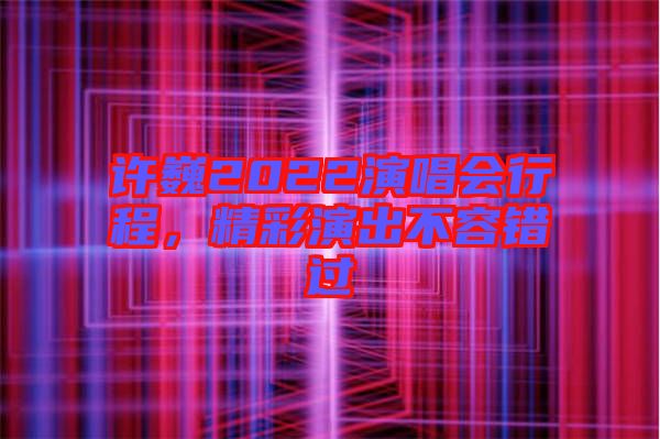 許巍2022演唱會行程，精彩演出不容錯過